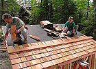 Finishing the roof